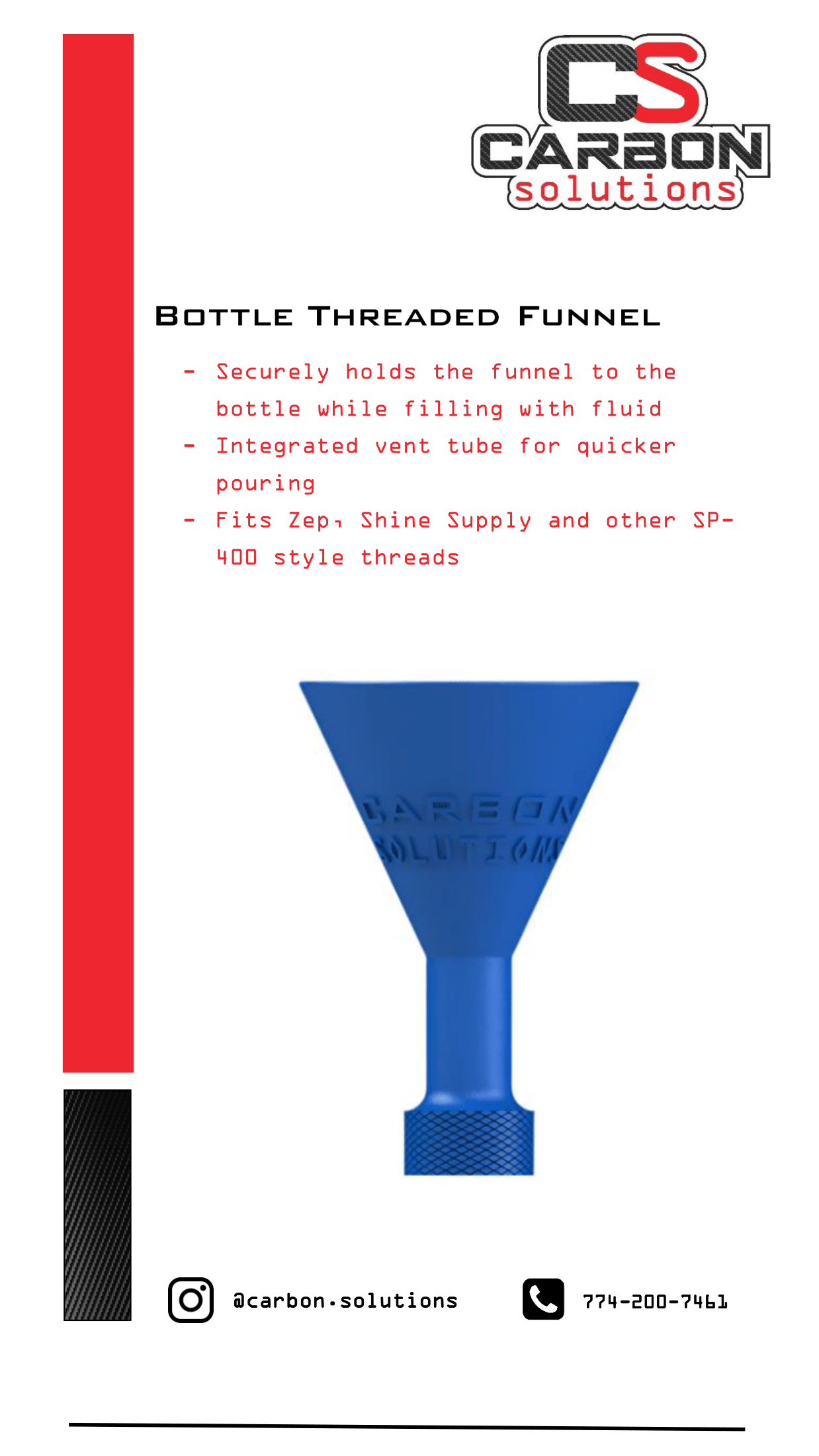 Bottle Threaded Funnel – Carbon Solutions
