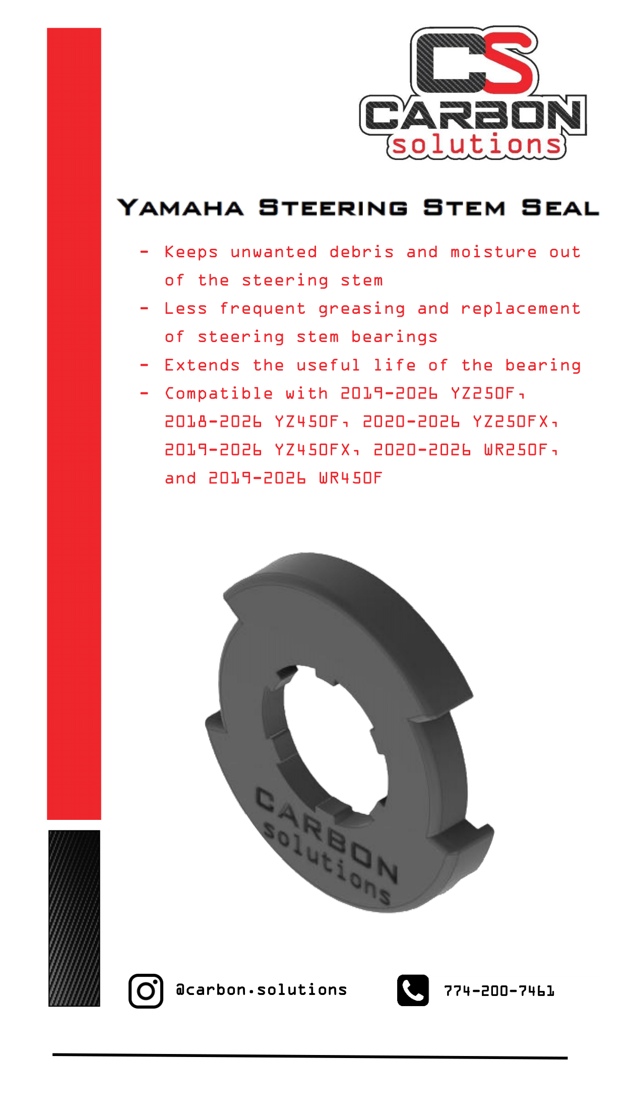 Yamaha 4-Stroke Steering Stem Seal
